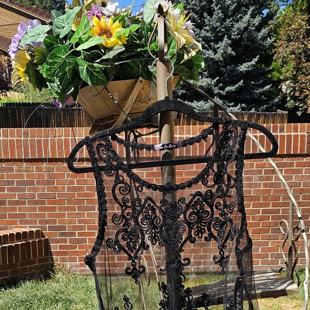 Elegant Black Lace Tank Top